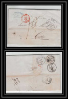 41317 Lettre LAC Allemagne Deutschland Mainz Tour-T Strasbourg 1848 Cette Herault France Marque D'entree Vorlaufer - Entry Postmarks