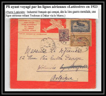41601 Maroc Latecoere 1923 Pour Woluwe Belgique (Belgium) Aviation PA Poste Aérienne Airmail Lettre Décorée Cover - Poste Aérienne