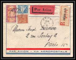 41612 Algérie N°55 39 80A Oran Pour Paris Via Aeropostale 17/1/1930 Rare Aviation PA Poste Aérienne Airmail Lettre Cover - Aéreo
