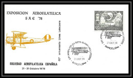 41767 AEROFILATELICA Barcelona 1978 Espagne (spain) Aviation PA Poste Aérienne Airmail Lettre Cover - Storia Postale