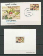 Nouvelle Calédonie épreuve De Luxe / Deluxe Proof + FDC N° 556 Flore Plante Médicinale Fleurs (plants - Flowers) - Plantes Médicinales