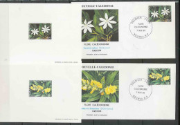 Nouvelle Calédonie épreuve De Luxe / Deluxe Proof + FDC N° 599 / 600 Flore Calédonienne Gardenia Fleurs (flowers) - Ongetande, Proeven & Plaatfouten