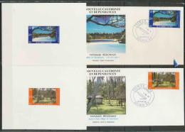 Nouvelle Calédonie épreuve De Luxe / Deluxe Proof + FDC Premier Jour N° 514/515 Baie De Kanumera - Ongetande, Proeven & Plaatfouten