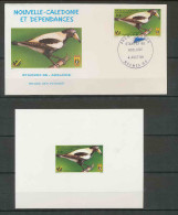 Nouvelle Calédonie épreuve De Luxe / Deluxe Proof + FDC Premier Jour N° 523 Faune Oiseaux (birds) Stampex 86 - Geschnittene, Druckproben Und Abarten