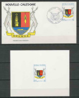 Nouvelle Calédonie épreuve De Luxe / Deluxe Proof + FDC Premier Jour N° 573 Armoirie De Kounac Blason - Imperforates, Proofs & Errors