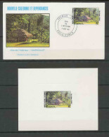 Nouvelle Calédonie épreuve De Luxe / Deluxe Proof + FDC Premier Jour Poste Aérienne N° 233 Oucholle Paysage Calédonien - Non Dentellati, Prove E Varietà