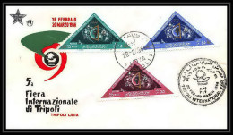 5015/ Espace (space) Lettre (cover) 28/2/1966 Tripoli Fair Triangle Stamps Astronomy Libye (libya) - Afrika