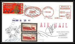 5021/ Espace Space Lettre Cover 16/3/1966 Signé Autograph Nasa Estacion De Rastreo De Satelites Equateur Ecuador - América Del Sur