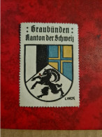 Timbre Erinnophilie  VIGNETTTE  BLASON GRAUBUNDEN KANTON DER SCHWEIZ - Erinnofilia