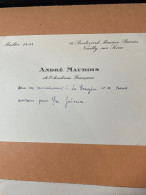 André Maurois - 1 Correspondance - 1963 - Français - Excellent - Lettre Autographe Signée (ALS) - Escritores