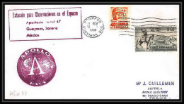 5503/ Espace (space) Lettre (cover) 13/1/1969 Apollo Estacion Guaymas Mexique (Mexico) - América Del Sur