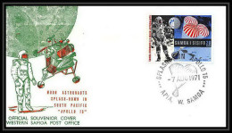 6175/ Espace (space Raumfahrt) Lettre (cover Briefe) 7/8/1971 Apollo 15 Splashdown Samoa  - Oceanía