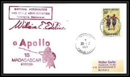 6183/ Espace (space) Lettre (cover) 20/7/1971 Signé (signed Autograph) Apollo 15 Madagascar (malagasy) - Afrique