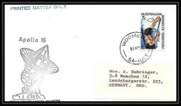 6464/ Espace (space Raumfahrt) Lettre (cover Briefe) 21/4/1972 Apollo 16 Australian Antarctic Territory  - Ozeanien