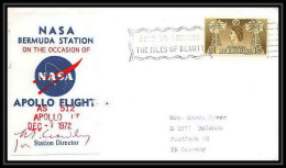 6578/ Espace (space) Lettre (cover) Signé (signed Autograph) 7/12/1972 Apollo 17 Bermudes (Bermuda)  - America Del Nord