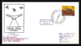 6587/ Espace (space) Lettre (cover) Signé (signed Autograph) 17/12/1972 Apollo 17 Launch Cocos Island - Oceania