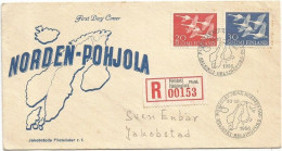 Norden 1956 Suomi Finland 2v Cpl Set FDC Helsinki 30oct1956 - FDC