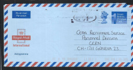 GRANDE BRETAGNE Ca.1996: Aèrogramme De Glasgow Pour Genève (Suisse) - Storia Postale