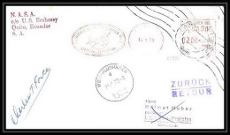 7103/ Espace (space) Lettre (cover) Signé (signed Autograph) 14/5/1973 Skylab 1 Quito Equateur (ecuador) - Südamerika