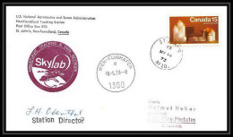 7116/ Espace (space) Lettre (cover) Signé (signed Autograph) 14/5/1973 Skylab 1 Newfouland St John's Canada - América Del Norte