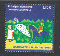 2024. Trois Tours à Escaldes,promenade à Cheval (tradition Paroissiale) Cultura Popular. Els Tres Tombs. Neuf ** - Unused Stamps