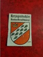 Timbre Erinnophilie  VIGNETTTE  LINCK BLASON HERZOGENBUCHSEE KANTON BERN - Erinnofilia