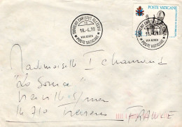 VATICAN SEUL SUR LETTRE POUR LA FRANCE 1979 - Briefe U. Dokumente