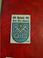 Timbre Erinnophilie  VIGNETTTE  LINCK BLASON HUTTWIL  KANTON BERN - Erinnofilia