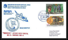 9794/ Espace (space Raumfahrt) Lettre (cover Briefe) 13/3/1989 Launch Sts-29 Shuttle (navette) Chili (chile) - Zuid-Amerika