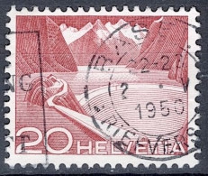 Schweiz Suisse 1949: Grimsel-Stausee Zu 301 URTYPE Mi 533 I Yv 485 VARIÉTÉ Mit Stempel STEIN 15.IX.50 (Zu CHF 80.00) - Errores & Curiosidades