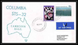 10218/ Espace (space Raumfahrt) Lettre (cover) 8/1/1990 Shuttle (navette) Sts-32 Columbia Australian Antarctic Territory - Oceanía