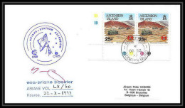 10773/ Espace (space) Lettre (cover) Signé (signed Autograph) 22/10/1993 Ariane Station Ascension Island - Africa