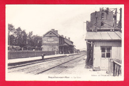 F-80-Noyelles Sur Mer-02A24  La Gare, Vue Sur Les Voies, Cpa  - Noyelles-sur-Mer