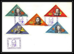 11363/ Espace (space) Lettre Cover Fdc Grandes Cientificos Mundiales Triangle Gallile Copernic Newton Paraguay 5/6/1965 - Zuid-Amerika