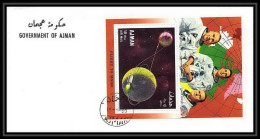 11476/ Espace (space Raumfahrt) Lettre (cover Briefe) Fdc Bloc 69 Apollo 8 Ajman 15/1/1969 - Azië