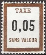 France - Fictif YT FT25 (1972 à 1985) - 0,05 Brun Et Noir (85). Neuf ** - Finti