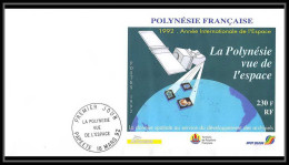 12000 Polynesie Vue De L'espace 1992 (Polynesia) Espace (space Raumfahrt) Lettre (cover Briefe) - Oceanía