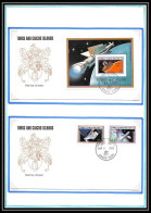12050 2 Fdc (premier Jour) Turks And Caicos 1993 Espace (space Exploration Raumfahrt) Lettre (cover Briefe) - Zuid-Amerika