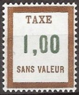 France - Fictif YT FT28 (1972 à 1985) - 1,00 Brun Et Vert (102). Neuf ** - Finti