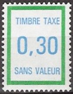 France - Fictif YT FT32 (1972 à 1985) - 0,30 Vert Et Bleu. Neuf ** - Finti