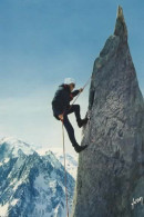 MASSIF DU MONT BLANC, LE PETIT GENDARME A L AIGUILLE DES GRANDS MONTETS, ALPINISTE  COULEUR REF 13459 - Alpinisme