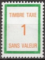 France - Fictif YT FT34 (1972 à 1985) - 1 Vert Et Orange. Neuf ** - Finti