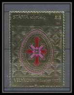 222 Staffa Scotland OR Gold Stamps 8£ VELIKDEN EASTER Paques 1979 - Ecosse