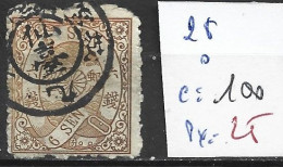 JAPON 28 Oblitéré Côte 100 € - Used Stamps