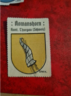 Timbre Erinnophilie  VIGNETTTE  LINCK BLASON ROMANSHORN    KANTON THURGAU - Erinnofilia