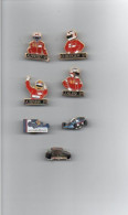 Lot De 4 Pin's Thème F1 - ALESI / BERGER / SENNA / PROST + 3 Pin's Voitures - Automobilismo - F1