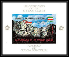 575/ Guinée équatoriale (ecuatorial Guinea) OR (gold Stamps) Usa Mount Mont Rushmore Non Dentelé Imperf - Us Independence