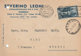 MODENA - CARTOLINA COMMERCIALE - SEVERINO LEONI - COMMISSARIO UVE E VINI - 5883 - Other & Unclassified