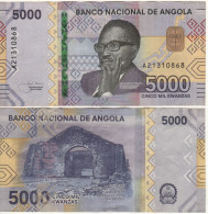 ANGOLA 5'000 Kwanzas  PW164  Dated 2020   Dr. António Agostinho Neto + Ruins Of The Old Kulumbimbi Cathedral A Back - Angola