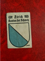 Timbre Erinnophilie  VIGNETTTE  LINCK BLASON ZURICH  KANTON SCHWEIZ - Erinnofilia